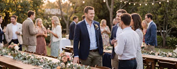 Bruiloft gast kleding man