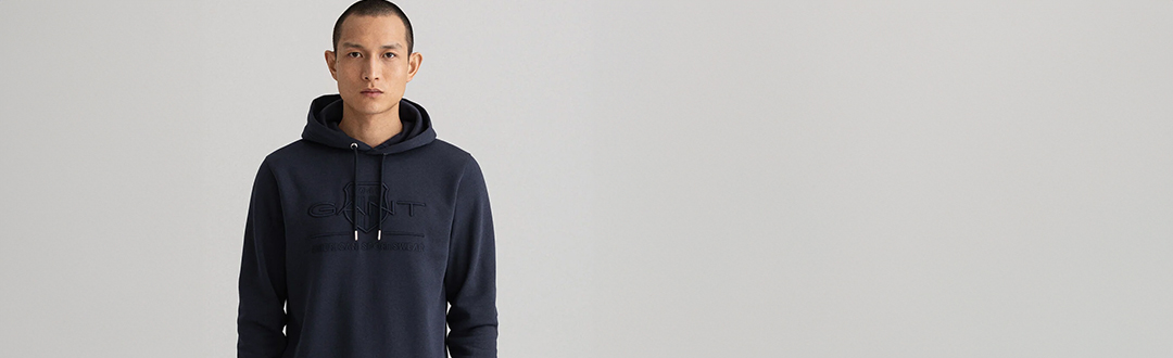 heren sweater blauw