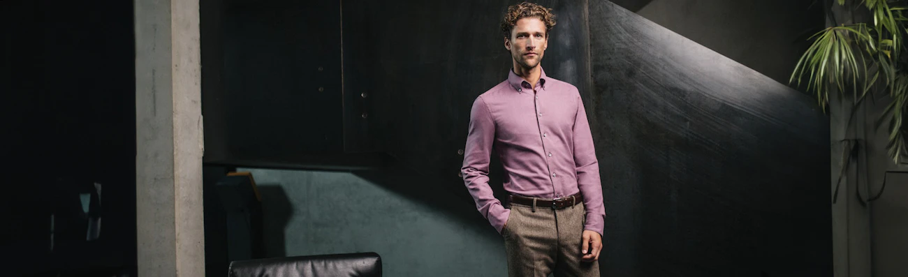 Roze overhemden heren