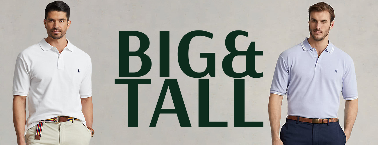 Big & Tall grote maten pagina homepage poloshirts polo ralph lauren