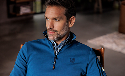 Half zip heren truien