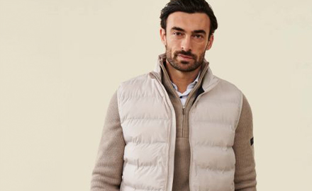 beige heren bodywarmer