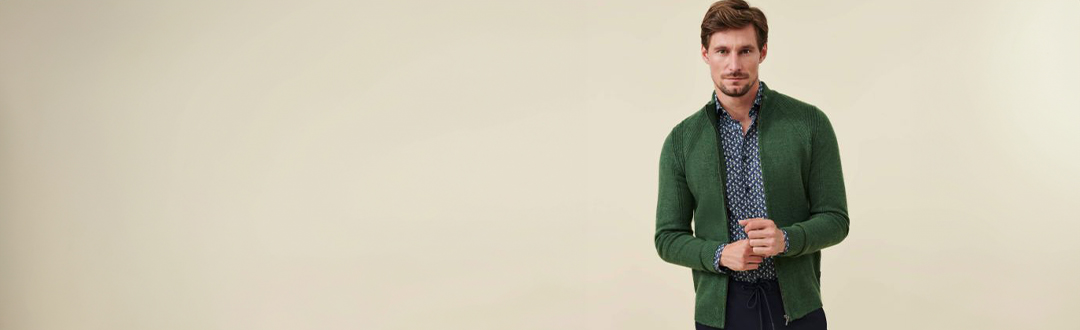 heren vest groen