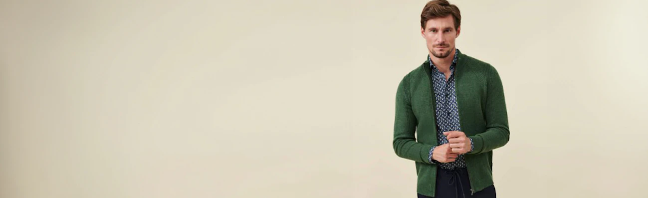 heren vest groen