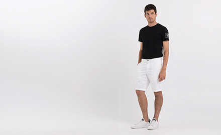 slim fit korte broek