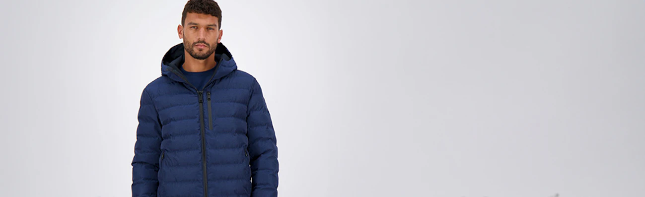 heren jas blauw