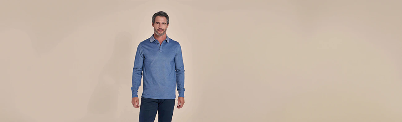 Heren poloshirt extra lang