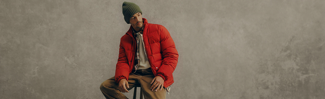 rood winterjas