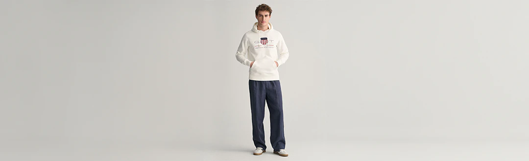 Witte hoodie heren