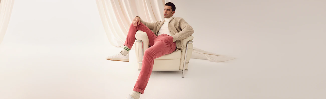 roze broek heren