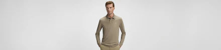 BOSS lange mouw polo
