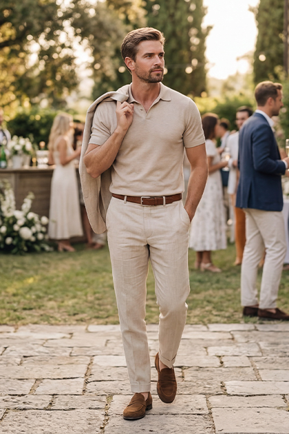 Summer chic bruiloft heren