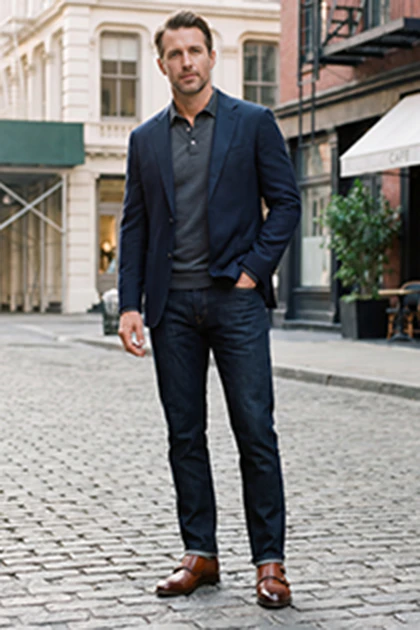 Poloshirt met een blazer