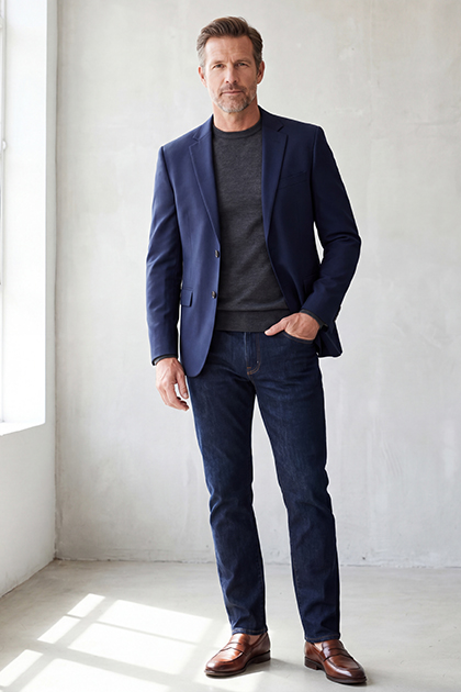 Blazer met een jeans