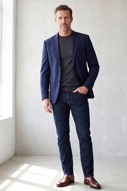 Blazer met een jeans