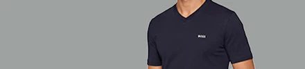 Blauw T-shirt V-hals