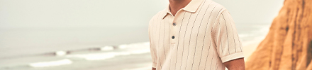 Knitted heren polo