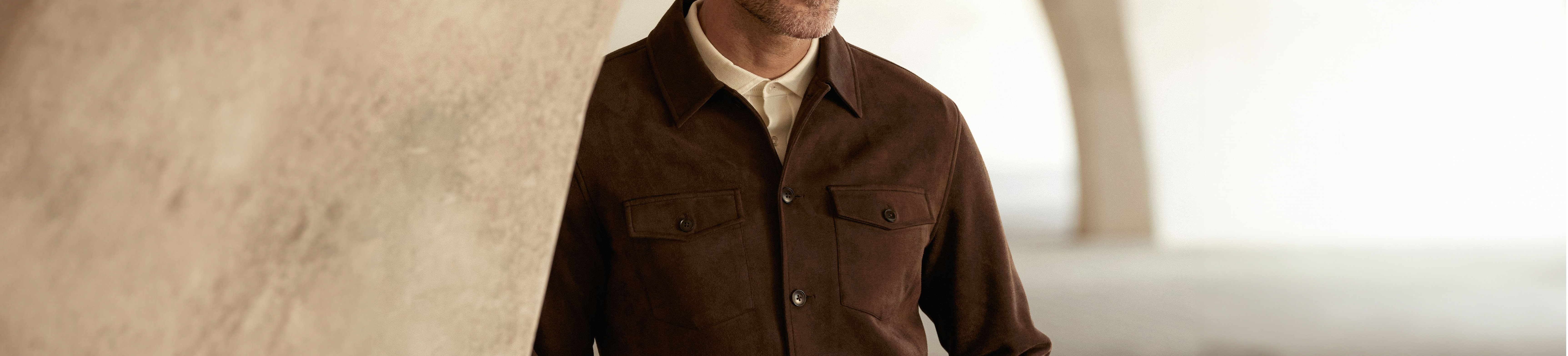 Overshirt bruin