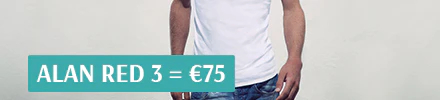 Alan red t shirts aanbieding