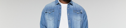 Denim heren overshirt