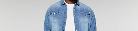 Denim heren overshirt