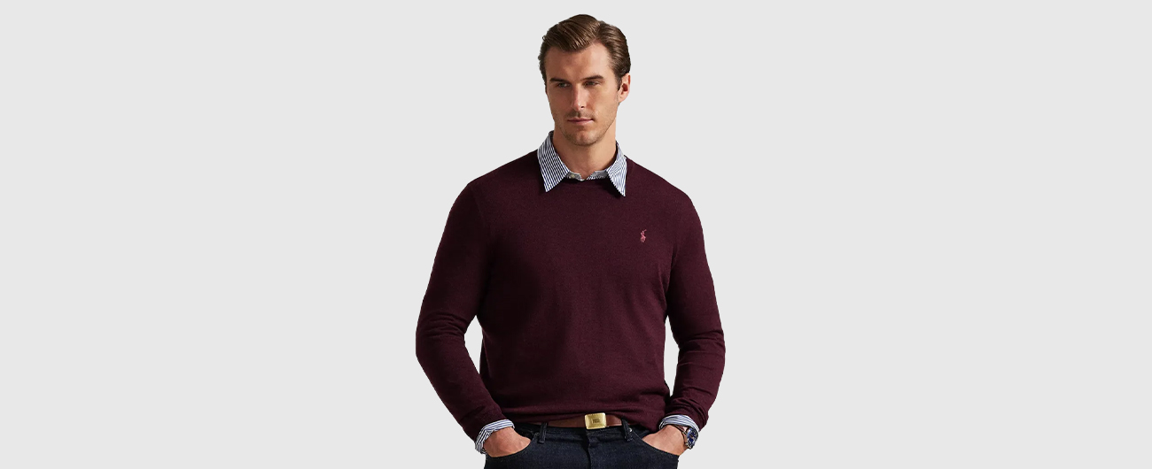 Bordeaux heren sweater