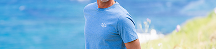 Heren tshirt blauw