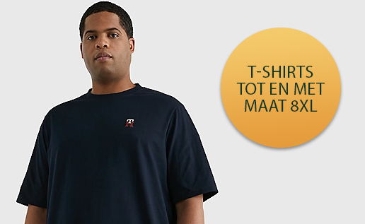 grote maten t-shirts