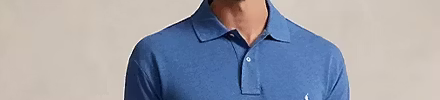 blauwe heren polo