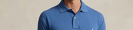 blauwe heren polo
